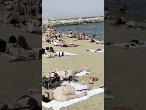 🇪🇸 Sunny day at Barcelona beach Spain