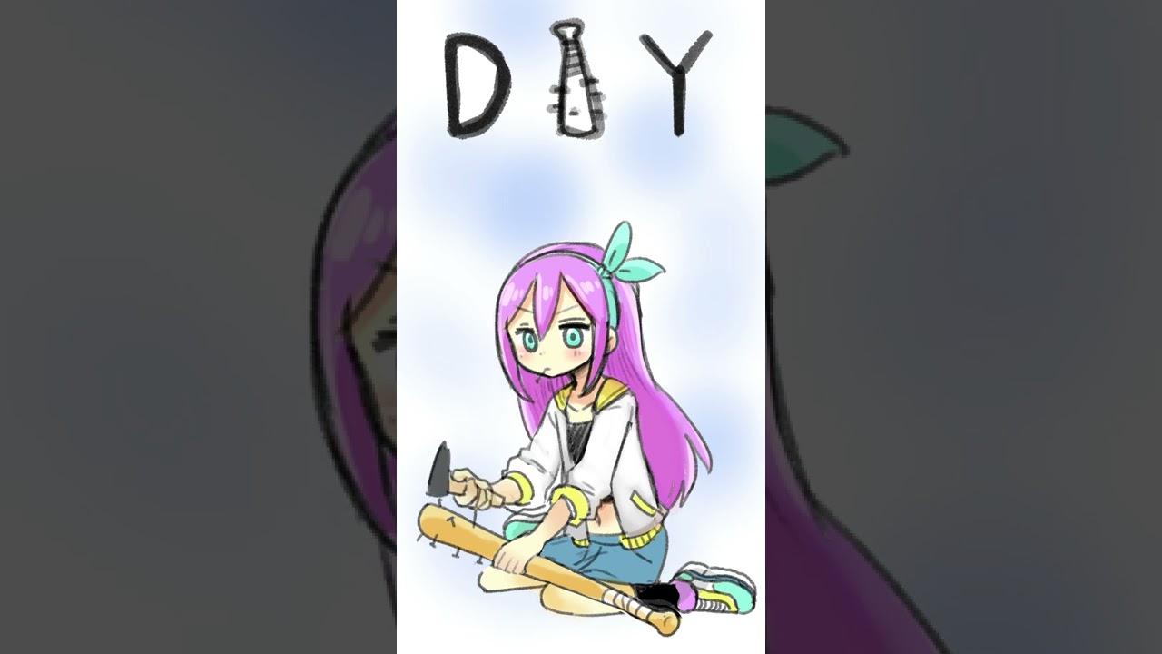 【手描きOMORI】手作り釘バット