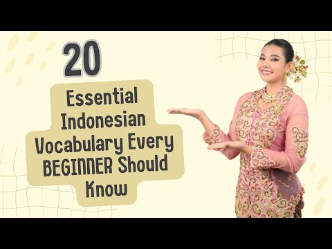 Everyday Indonesian Vocabulary | Learn Indonesian Phrases | 20 Basic Words for Daily Life | #1