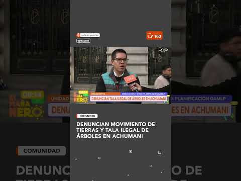 DENUNCIAN MOVIMIENTO DE TIERRAS Y TALA ILEGAL DE ÁRBOLES EN ACHUMANI