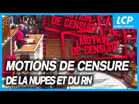 Budget 2023 : motions de censure de la Nupes et du RN - LCP Assemblée nationale - 24/10/2022