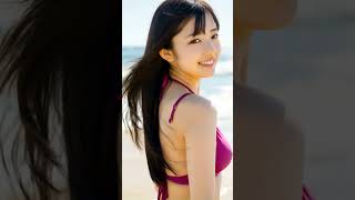 肩ヒモが・・ #aibeauty #aiart #bikini #japanesegirl