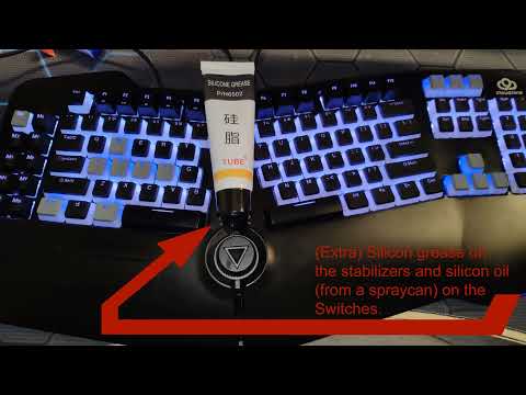 Cloudnine C989M keyboard - Cherry Brown - 'lube' (DO NOT use that spray lube mothod!) and foam mod