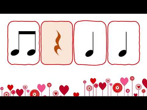 Valentine Rhythm Play Along: Level 2, SIMPLE notation