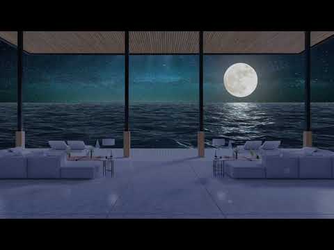 Fall Asleep On A Full Moon Night With Calming Wave Sounds - 3 Hours of Deep Sleeping
