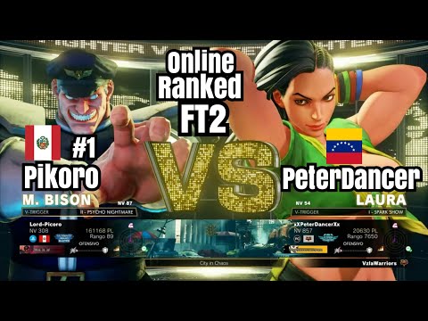 [ SFV AE ] Online Ranked Matches - Raptor|Pikoro Perú#1 (Dictator/Bison) vs PeterDancer (Laura) FT2