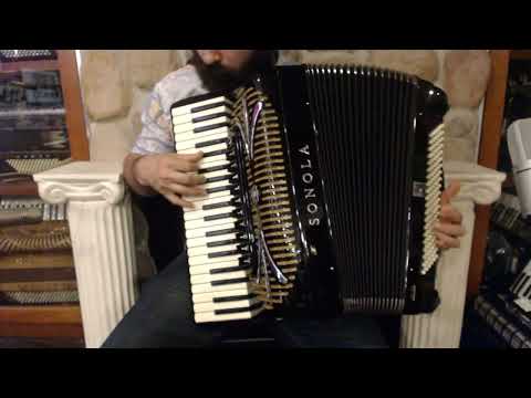 SONSS20BK - Black Sonola SS20 Double Chamber Piano Accordion LMMH 41 120 $10999