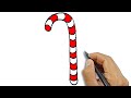 How to draw a candy cane | Simple Drawings For Beginners