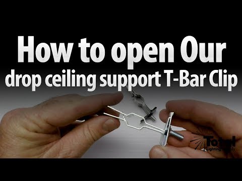 How to Open our drop ceiling Track Lighting support T-Bar Clip