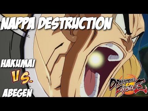 Nappa DESTRUCTION!  Abegen(Nappa/16/Black) Vs Hakumai(Nappa/Beerus/Yamcha)[DBFZ]