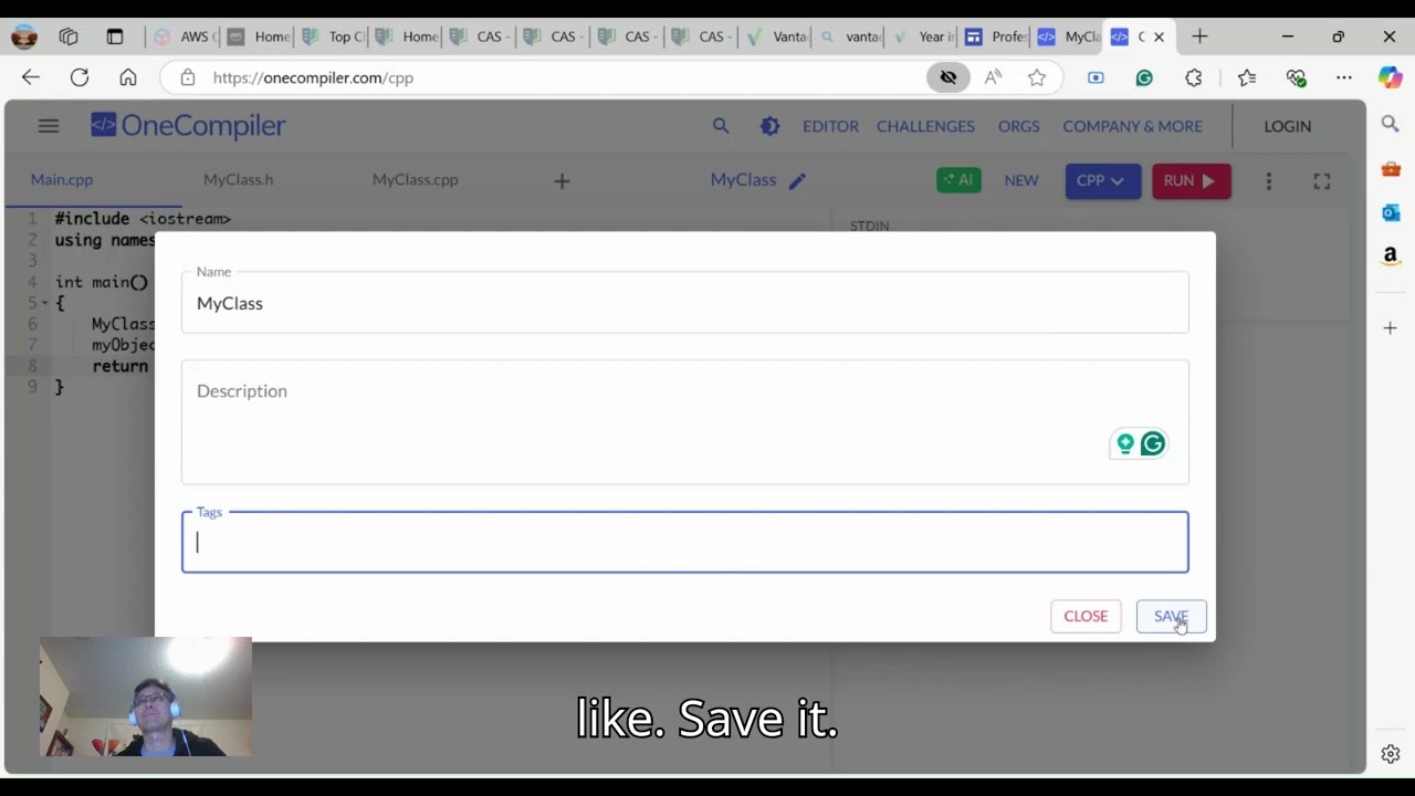 Demo on C++ Programming using OneCompiler.com/cpp