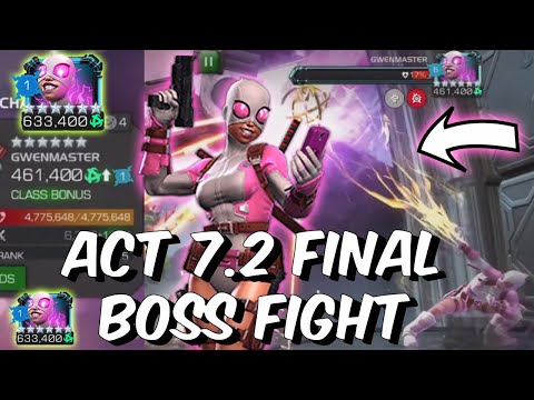 Gwenmaster Act 7.2 Final Boss Fight - First Takedown /w Spider-Gwen - Marvel Contest of Champions