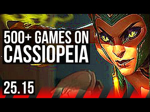CASSIOPEIA vs IRELIA (TOP) | 500+ games | KR Master | 25.15