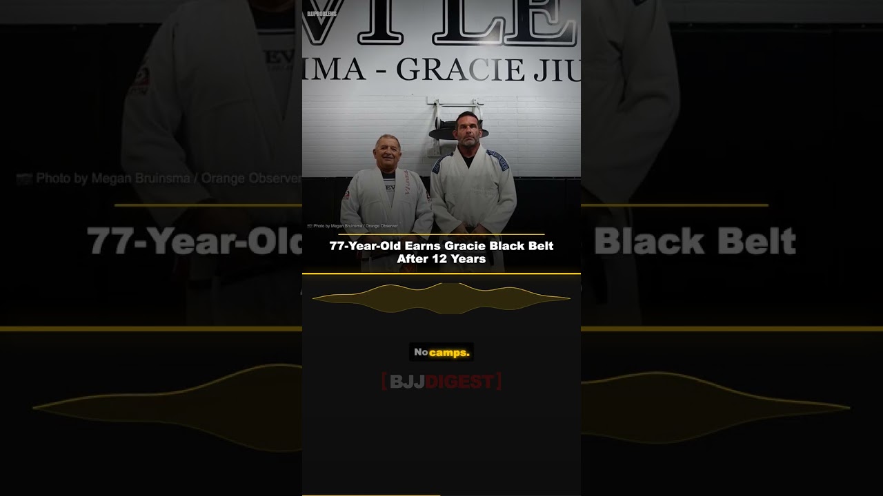 77-Year-Old Earns Gracie Black Belt After 12 Years #Shorts