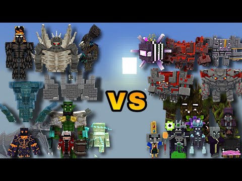 Total Carnage Bosses vs Minecraft Dungeons Bosses - Mob Battle (1000 Special)