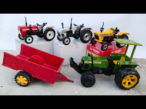 Diy Mini Wedding Dj Navratri Durga Murti Tractor  Trolley & Sonalika Tractors  Diecast asmr Unboxing