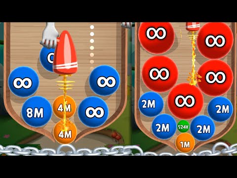 Satisfying Mobile Gameplay/ Puff balloon Up vs laser bubbles - 2048 Ball gameplay new level part