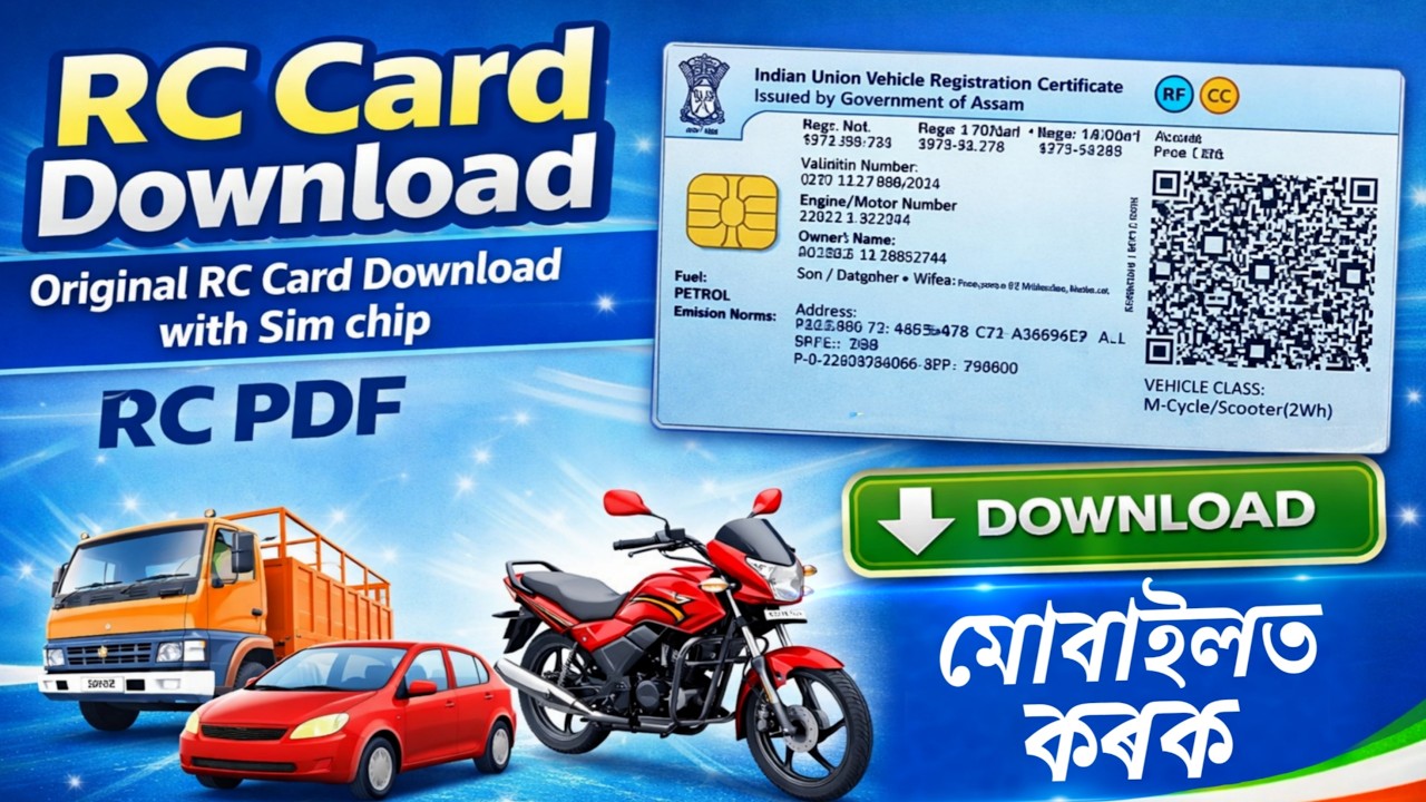 RC Card Download 2026 - Vehicle RC PDF Download Online, Car Bike RC Download Kaise Kare