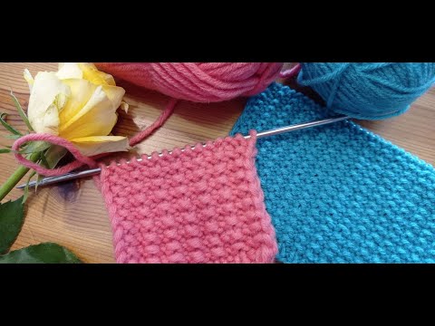 🤗🧣Strickmuster für Schal, Mütze, Snood, Cardigan. Rapport 2 Maschen. FÜR ANFÄNGER!