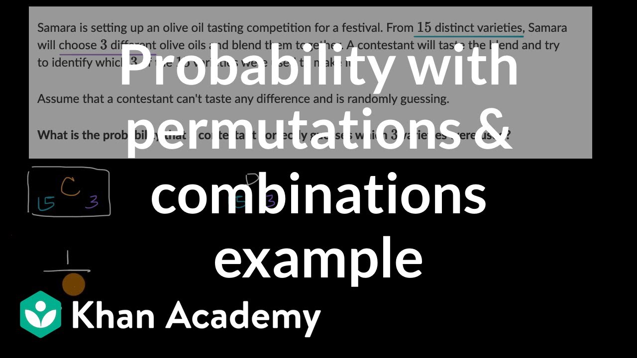 Probability with permutations & combinations example: taste testing | Probability & combinatorics