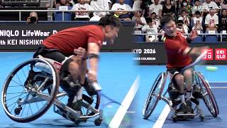 【試合映像】国枝慎吾、引退から約3年も圧巻のプレー健在！現役トップ選手ゴードン・リードと一進一退の熱戦『UNIQLO LifeWear Day Tokyo2026with Kei Nishikori』