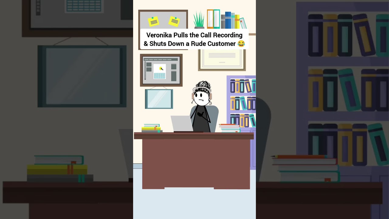Veronika Pulls the Call Recording & Shuts Down a Rude Customer #veronika #animation #gplus #skits