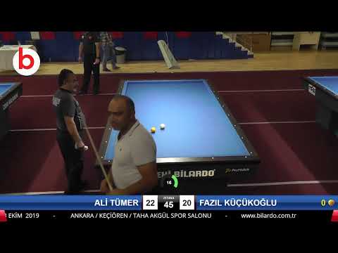 ALİ TÜMER & FAZIL KÜÇÜKOĞLU Bilardo Maçı - 2019 TÜRKİYE KUPASI 2.ETAP ERKEKLER-1.ÖN ELEME