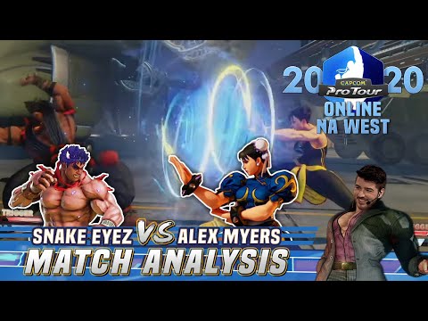 SFV CE Match Analysis: CPT Online NA West LOSERS FINAL - Snake Eyez (Kage) vs. Alex Myers (Chun-Li)