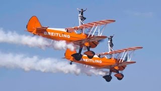 preview picture of video 'Aero India 2015 - Breitling Air Stunts - Wing Walkers'