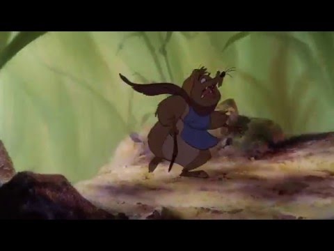 The Secret Of NIMH (1982) Mrs. Brisby try to stop tractor