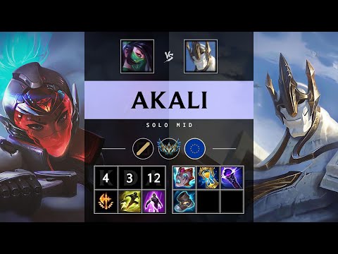 Akali Mid vs Galio - EUW Challenger Patch 25.20