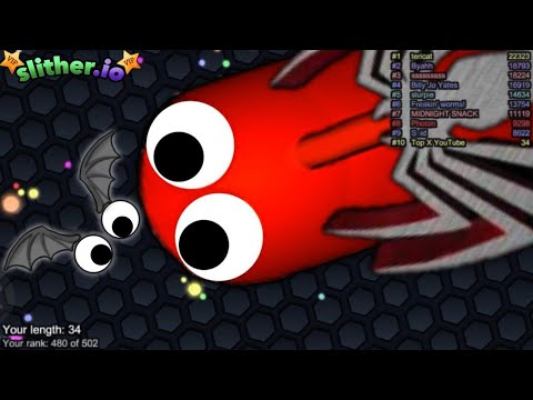 Slither.io A.I Bat vs GIANT Snakes - Epic Skin Slitherio Vip Gameplay - World Record