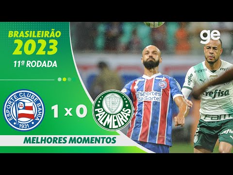 Gols e lances de Bahia x Palmeiras