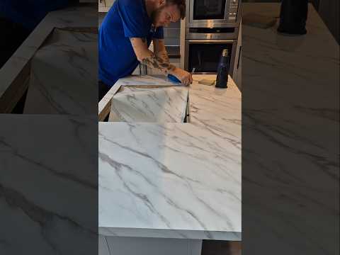 Worktop Vinyl Wrap #kitchenwrapping #worktopwrap ##asmr #kitchenwrap #HomeDecor