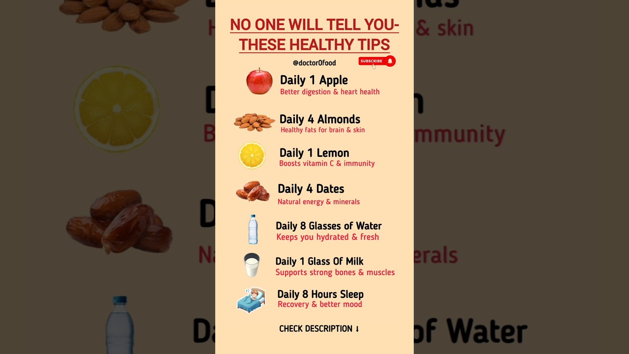 No One Will Tell You These Healthy Daily Habits | Simple Nutrition & Lifestyle Tip #healthylifestyle