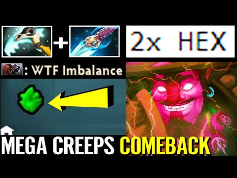 WTF DOTA 3 IMBA! 2x HEX Storm Spirit MEGA CREEPS Comeback Crazy Imba Build Guide Dota 2 Pro Gameplay
