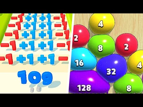 Relaxing & Satisfying Mobile Game: Number Run vs Blob Merge 3D - Max Level Gameplay