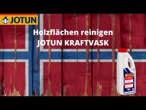 Jotun Kraftvask  - Verwitterte & vergraute Holzflächen reinigen - Holzreiniger und Aufheller - HowTo