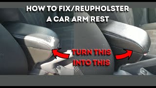 How to Reupholster the Armrest in Your Car | Wrap Center Console in Vinyl