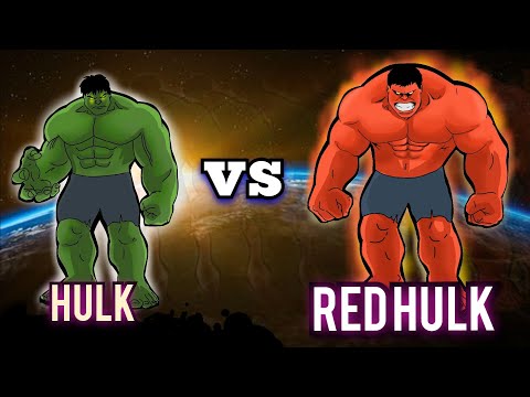 HULK vs RED HULK fights animation