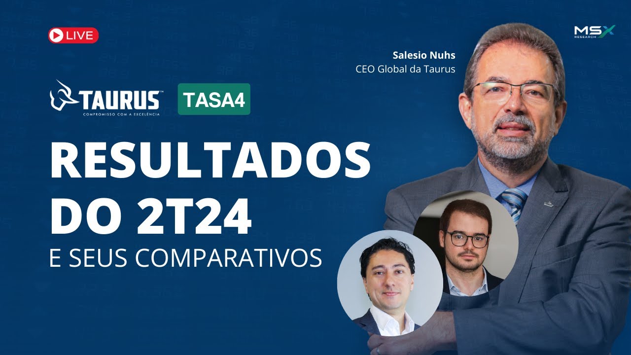 Resultados do 2T24 e seus comparativos | TAURUS (TASA4)