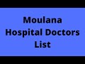 Moulana Hospital Doctors List Address Contact Number