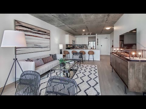 A sunset-view -11 1-bedroom model at the South Loop's new Aspire tower