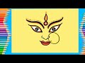 How to draw Durga maa step by step, dashain card easily