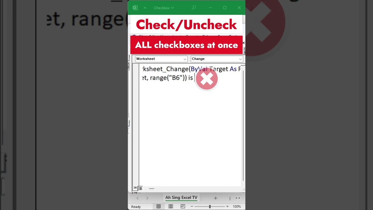 [Latest] Check or Uncheck all checkboxes at once #MS365 #excel #tips