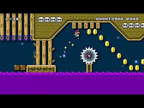 Super Mario Maker 2 Poison Cave Escape (20s)