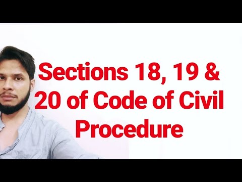 Sections 18, 19 and 20 of Code of Civil Procedure