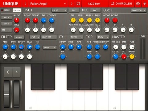 UNIQUE Synthesizer from Sugar Bytes Demo for the iPad Version