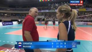 Волейбол ЧЕ Женщины Россия Хорватия 07 09 2013