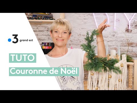 Tuto de Noël : créer une couronne de porte lumineuse avec des branches de sapin